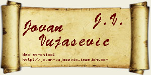 Jovan Vujašević vizit kartica